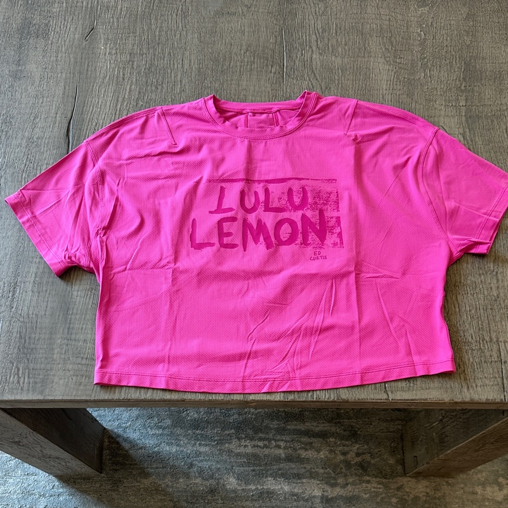 Lululemon Pink Graphic T-Shirt x Ed Curtis